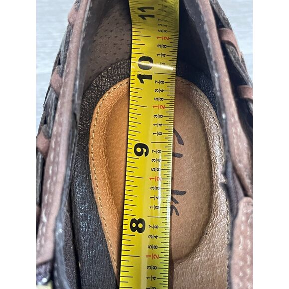 Clarks Artisan Mural Women's Bootie Ankle Clogs Heel Boot Leather 10 Brown Shoes - Picture 11 of 11